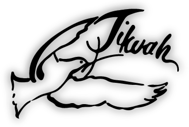 The logo of Tikvah, festuring a dove and the group's name.