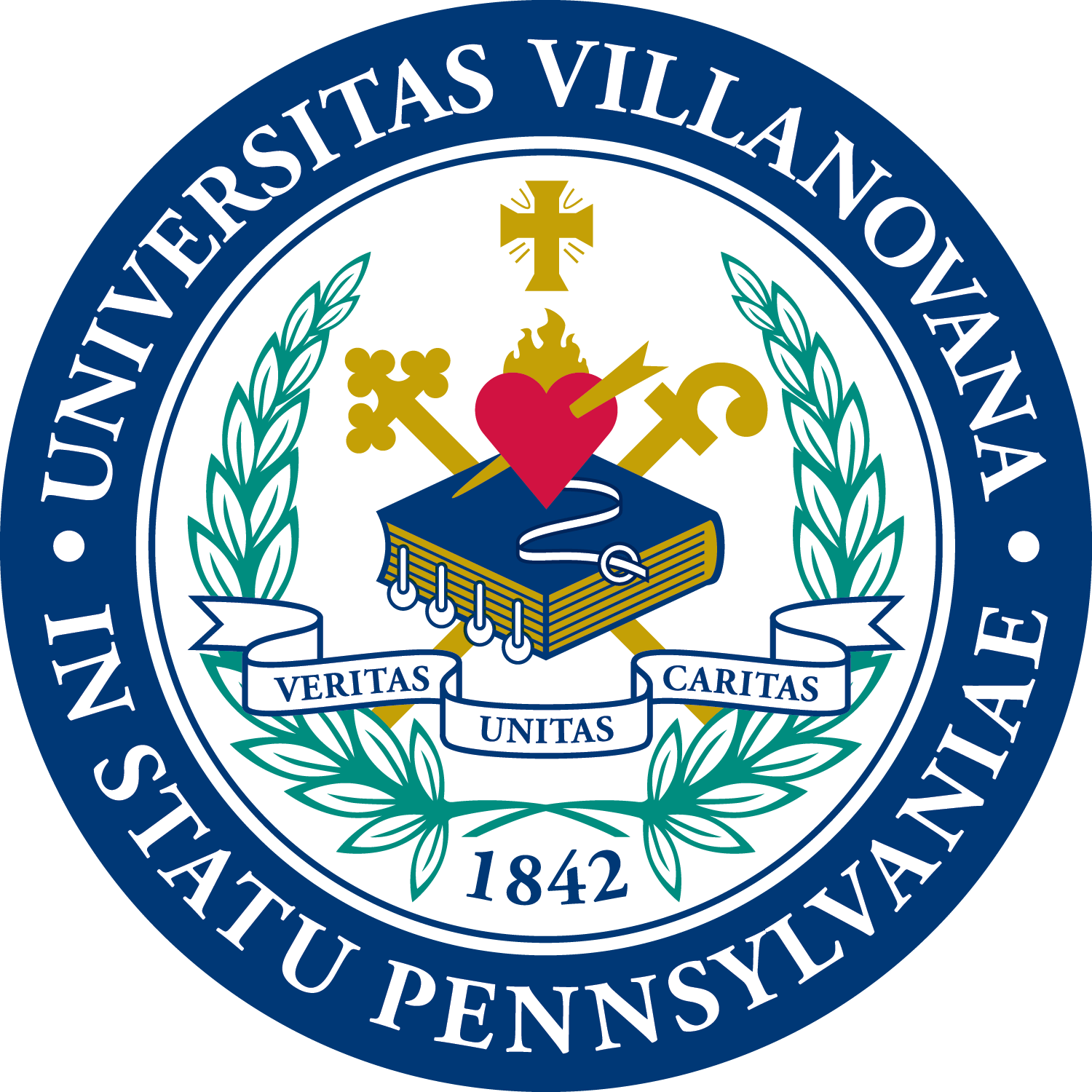 The seal of Villanova University.